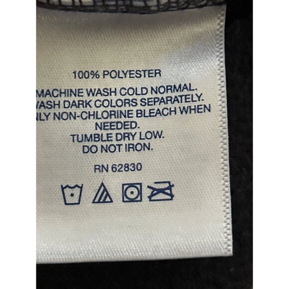 Lands End Womens Dark Navy 1/4 Zip Fleece Pullover Jacket M Winter Warm - Picture 4 of 6